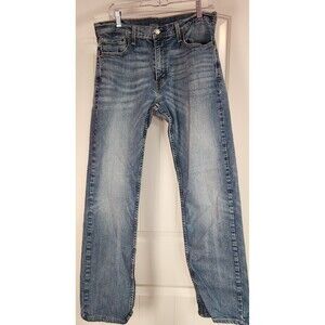 Levis 559 Men's 33x34 Relaxed Straight Blue Jeans Medium Wash Stretch Denim